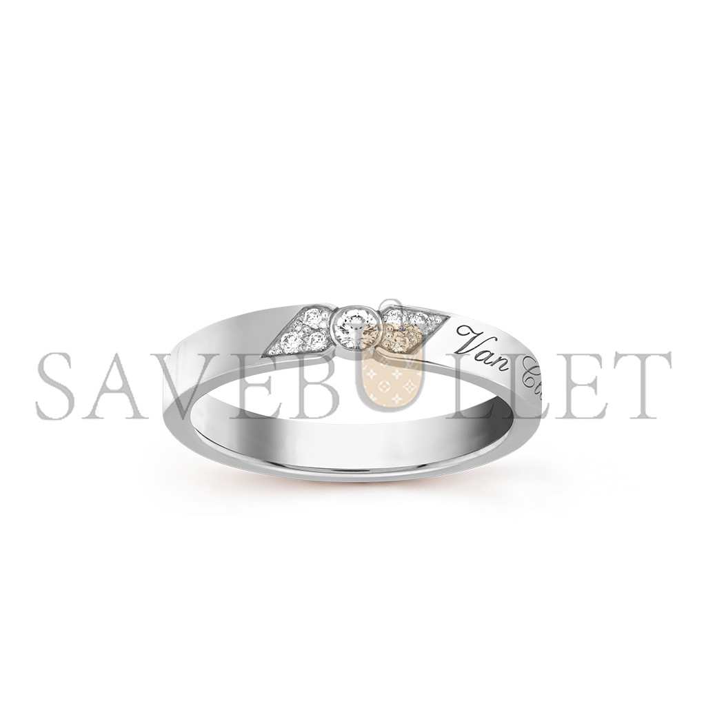 V*N CL*F arpels toujours signature etoiles wedding band, 3 mm vcarp5yv00